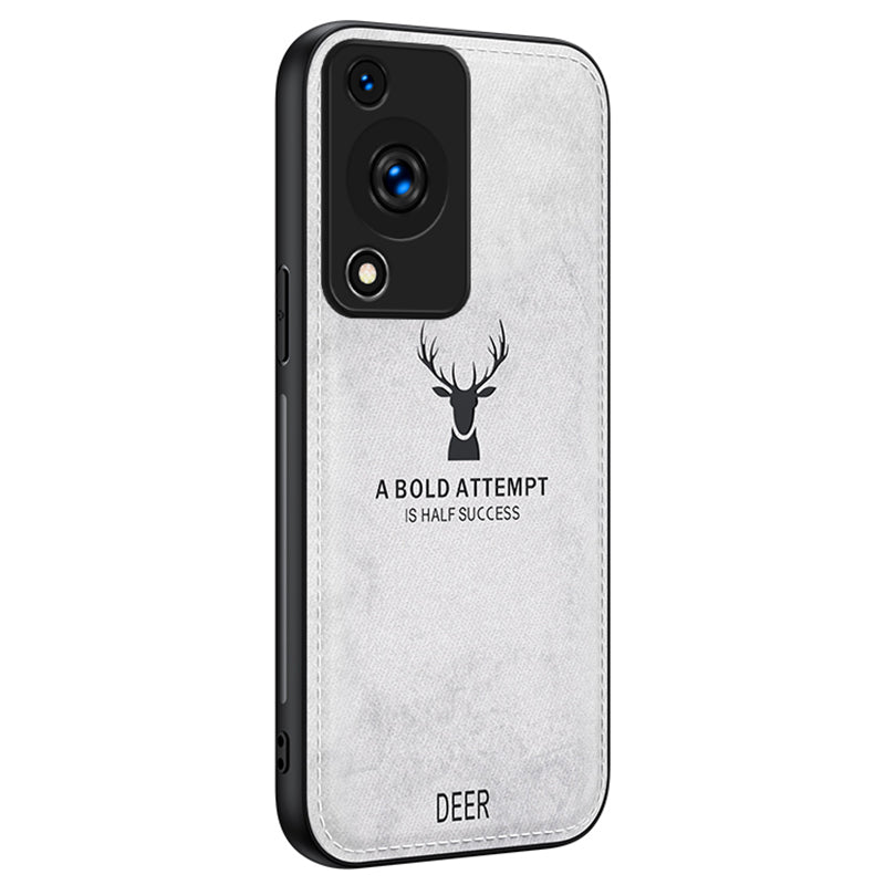 For Huawei Enjoy 70 4G / nova Y72 4G Phone Case Luxury Soft Texture Deer Pattern Cover - Black For Huawei Enjoy 70 4G / nova Y72 4G Phone Case Luxury Soft Texture Deer Pattern Cover - Black